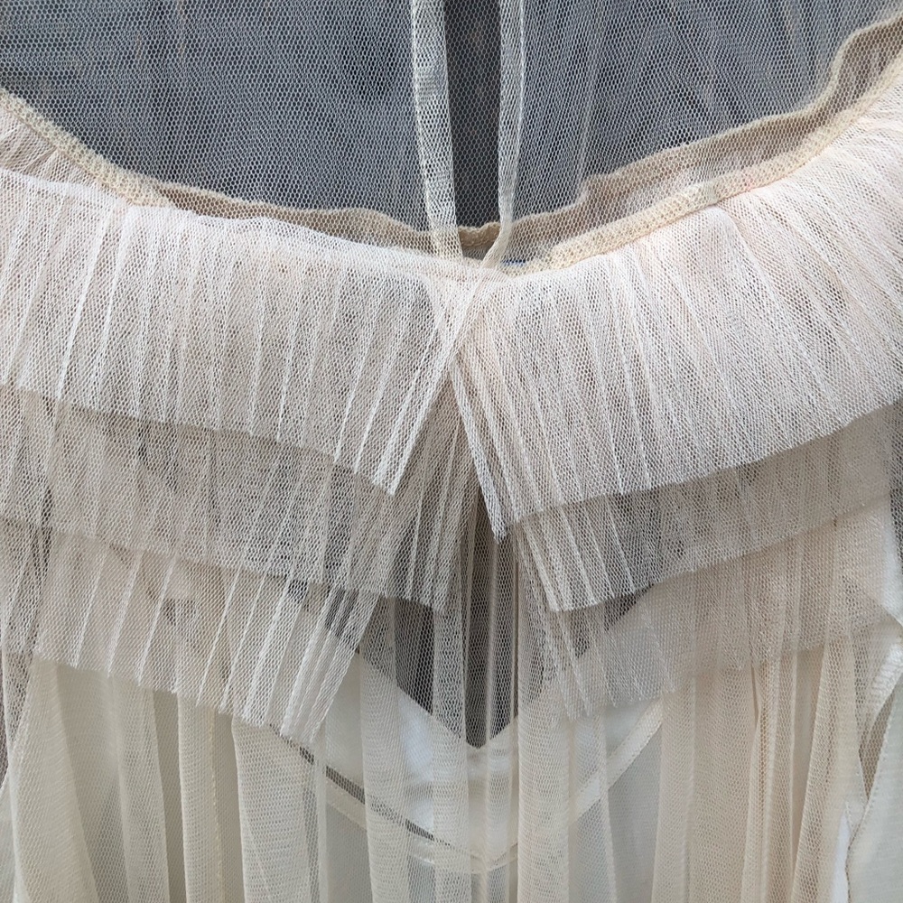 Tulle and silk combo tunic - Picture 8 of 9